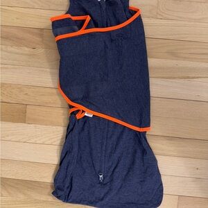 Back Beat Co. Gray Dress with Orange Trim